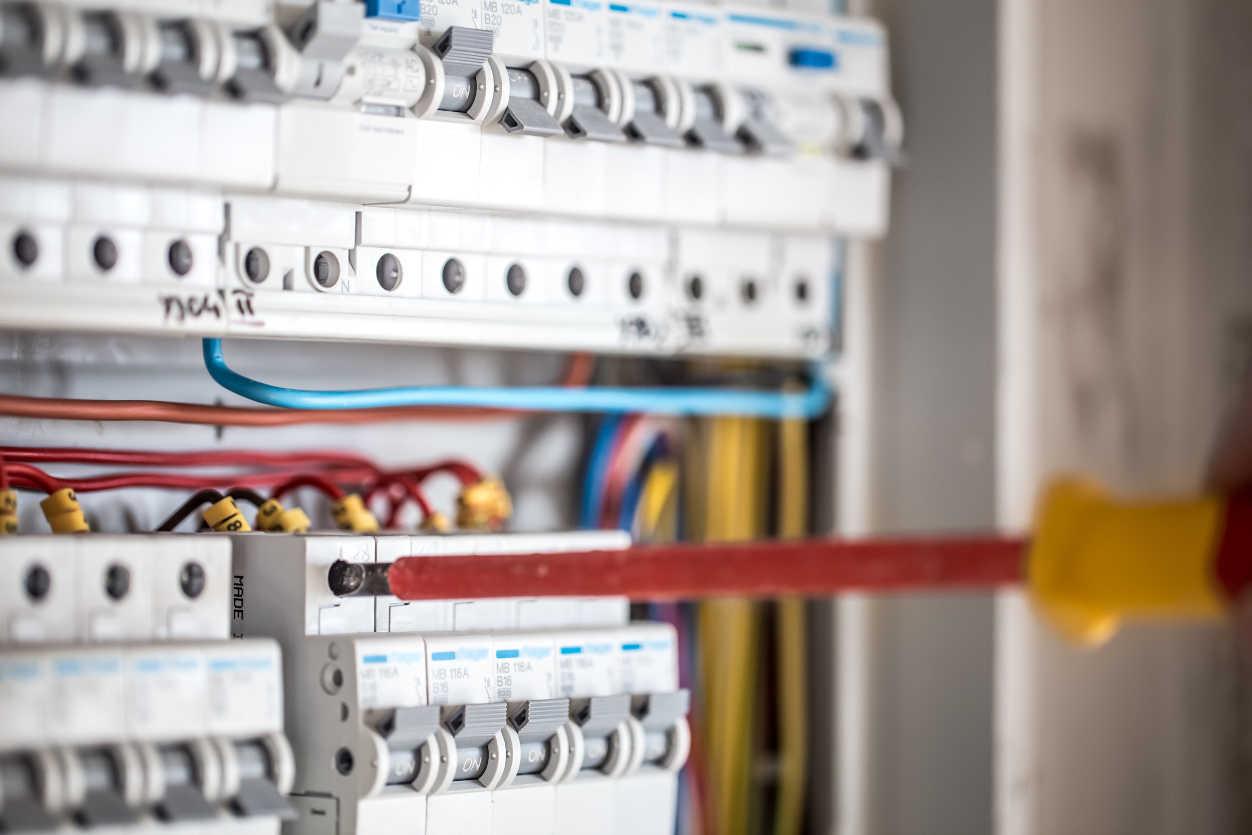 Home electrical assessment showing panel capacity evaluation