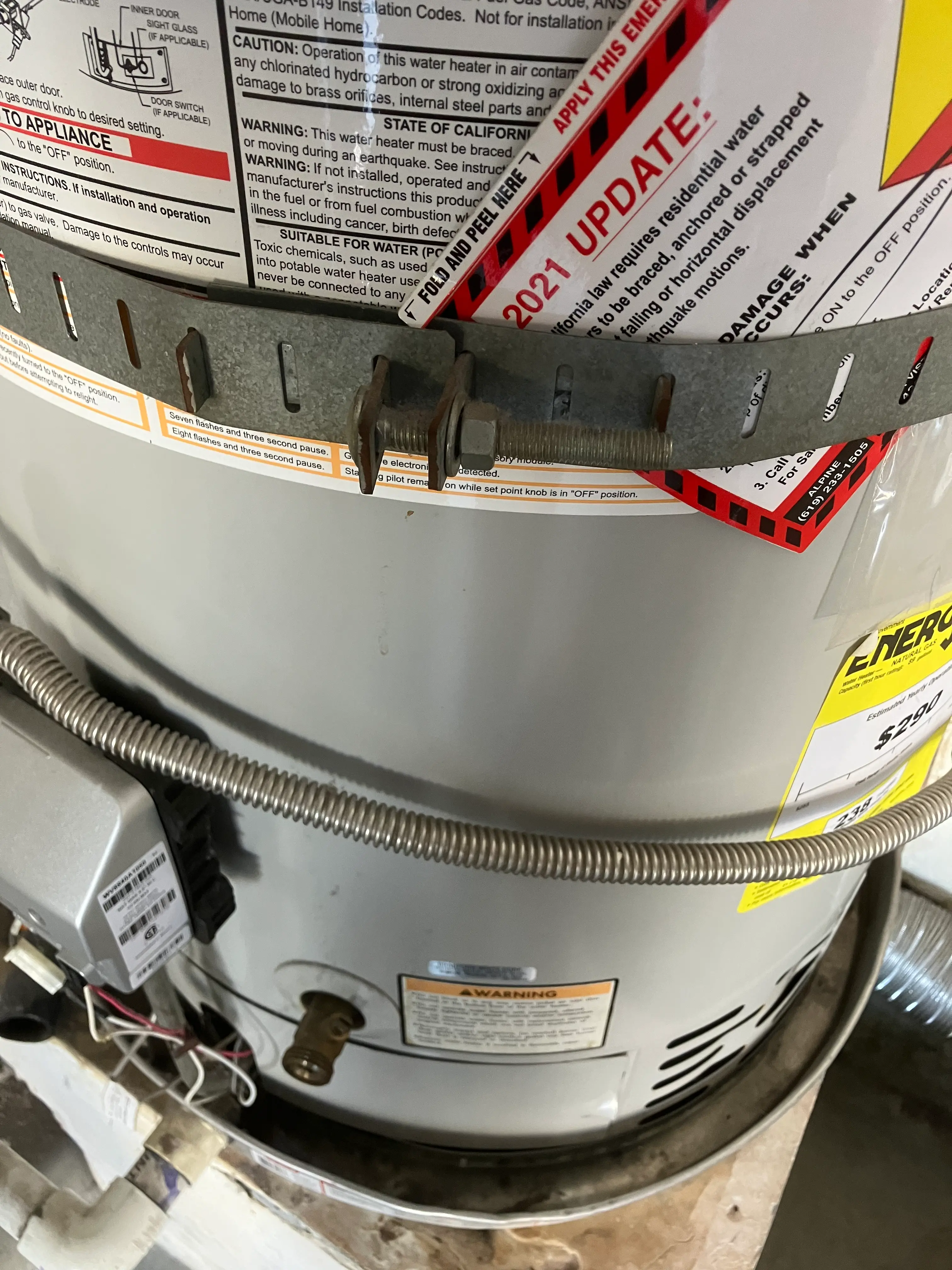 Proper earthquake strap installation on water heater